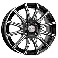 Литые диски Сиеста (КС477) 5.000xR13 4x100 DIA67.1 ET35 алмаз черный для Volkswagen