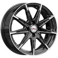 Литые диски Хит (КС1081) 6.000xR16 4x100 DIA60.1 ET45 Блэк Джек для Nissan Almera