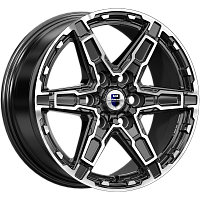 Литые диски Дистрикт (КС1159) 8.000xR18 6x139.7 DIA67.1 ET35 алмаз черный для Mitsubishi Pajero Sport