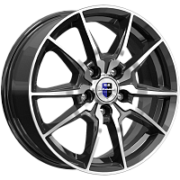 Литые диски Адамар (КС886) 6.500xR16 5x100 DIA67.1 ET40 алмаз черный для Skoda Roomster