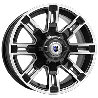 Литые диски Полюс (КС609М) 7.500xR16 6x139.7 DIA107.1 ET22 алмаз черный для Nissan Terrano