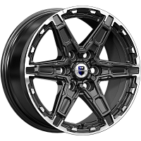 Литые диски Дистрикт (КС1159) 8.000xR18 6x139.7 DIA106.1 ET25 черный бриллиант для Toyota Land Cruiser Prado Литые диски Дистрикт (КС1159) 8.000xR18 6x139.7 DIA106.1 ET25 черный бриллиант для Toyota Land Cruiser Prado